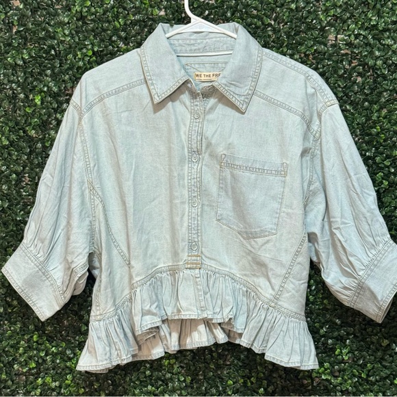 FREE PEOPLE Bailey Denim Shirt - Picture 7 of 14